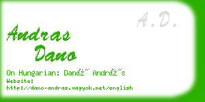 andras dano business card